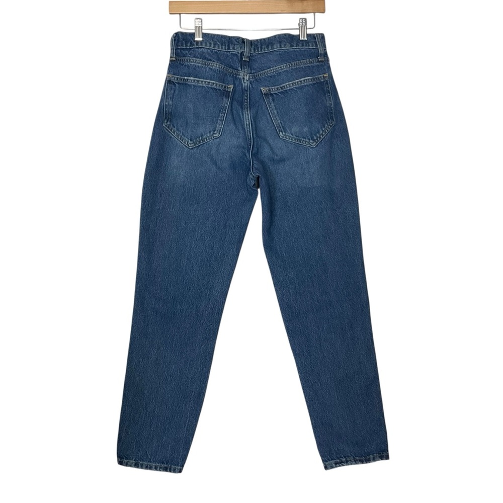 ARIZONA sz 7 Highest Rise Mom Jeans Straight Leg Medium Blue Wash - Picture 3 of 10